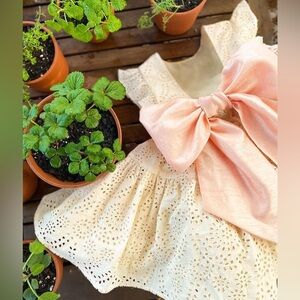 The Paper Doll Clothing - Botanical Collection White Eyelet Dress - 12/18 month
